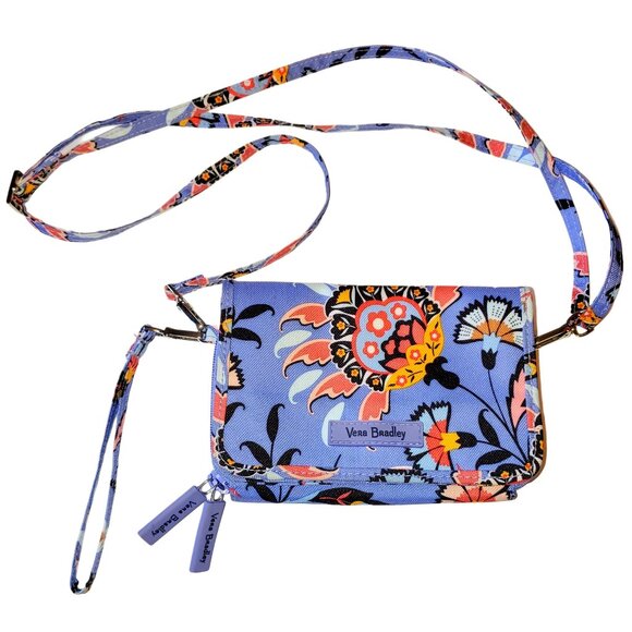Vera Bradley RFID Mural Garden 3 in 1 Crossbody Wallet Bag - Picture 1 of 8
